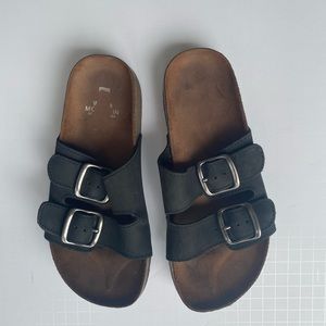White Mountain Helga Women’s Mules Sandals Slides Size 6M, black